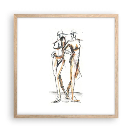 Plagát v ráme zo svetlého duba - Štúdia šarmu - 50x50 cm