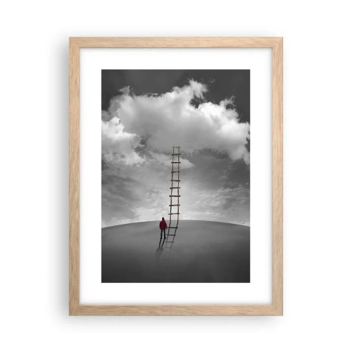 Plagát v ráme zo svetlého duba - Všetko je možné - 30x40 cm