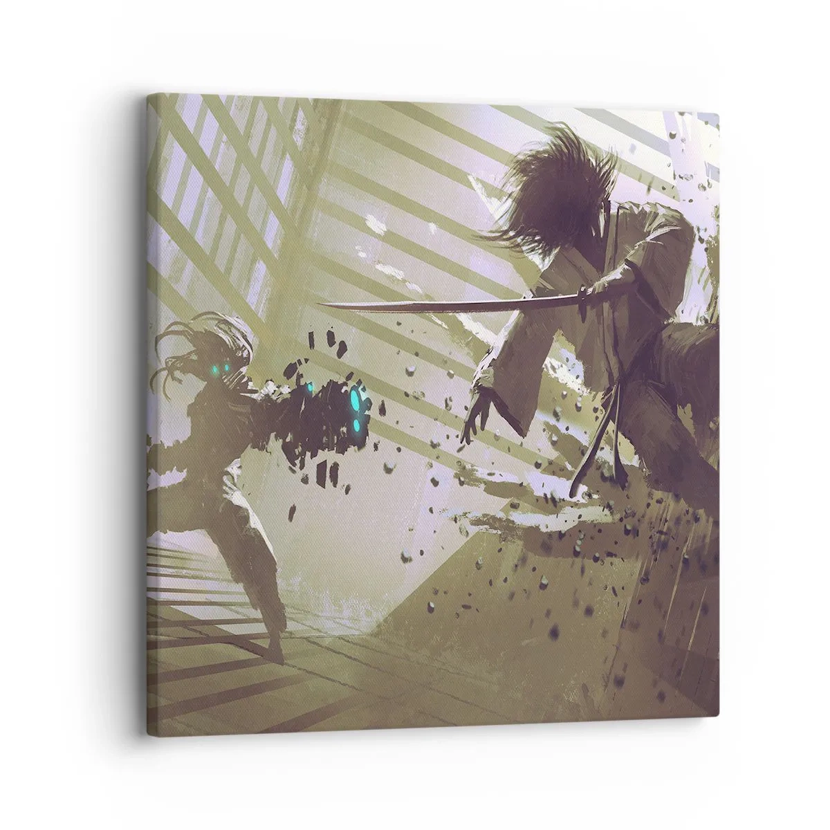 Obraz na plátne - Aj ty môžeš byť samurajom - 30x30 cm