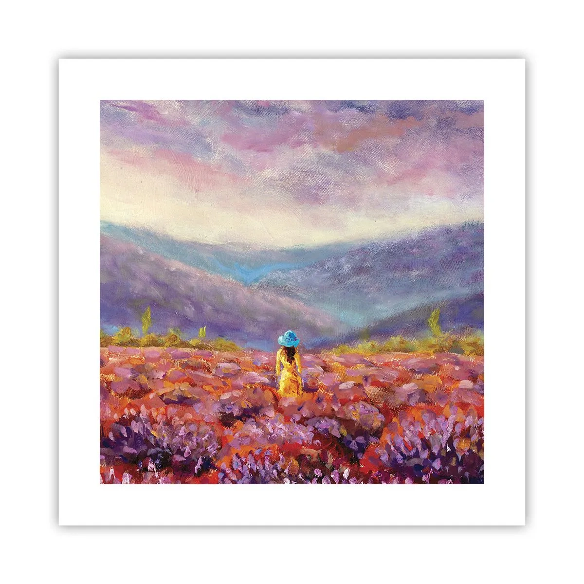 Plagát - V levanduľovom svete - 40x40 cm