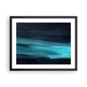 Plagát v čiernom ráme - Plávaj s prúdom - 50x40 cm