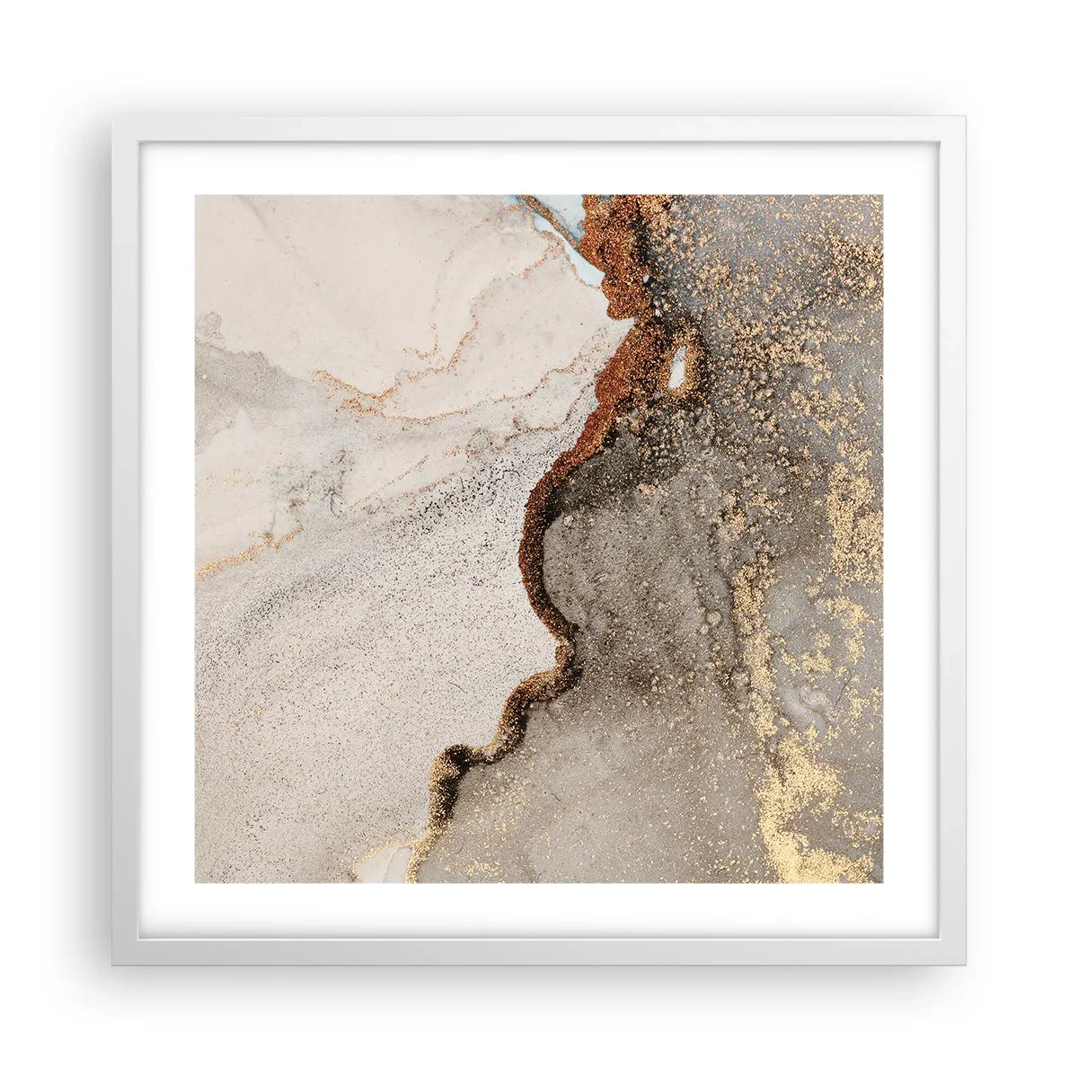 Plagát v bielom ráme - Na hranici farieb - 50x50 cm