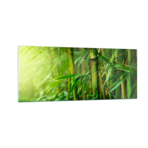 Obraz na skle - Poznať samotnú zeleň - 100x40 cm