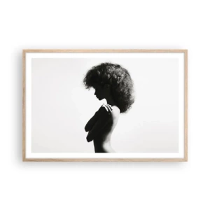 Plagát v ráme zo svetlého duba - Ako kvetina na štíhlej stonke - 91x61 cm