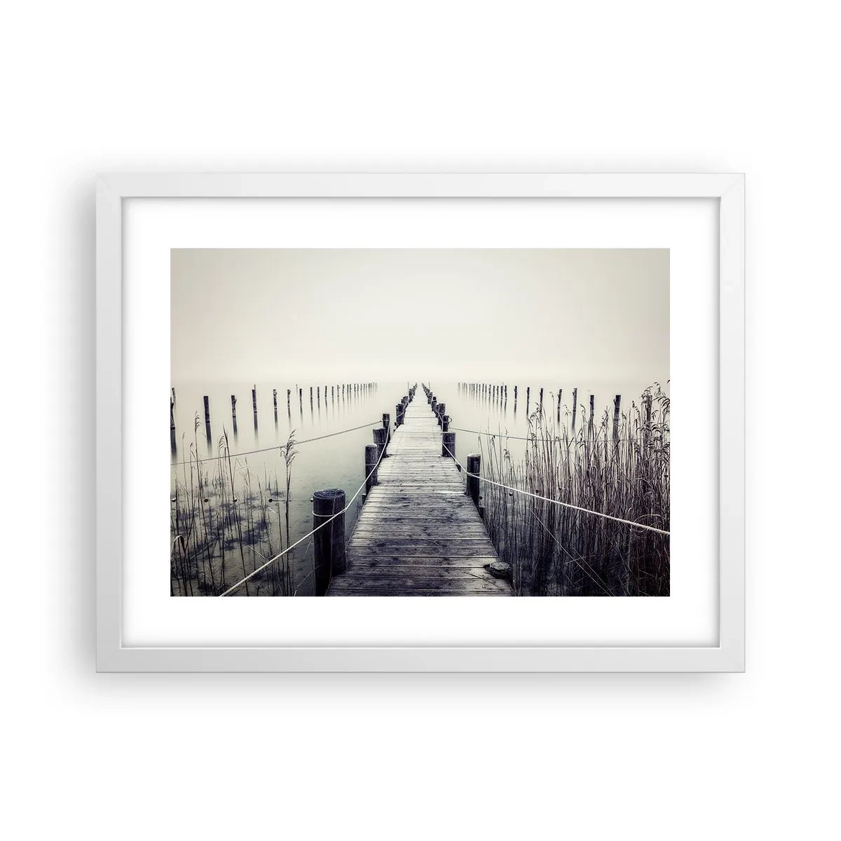 Plagát v bielom ráme - Ponor sa do pokoja - 40x30 cm