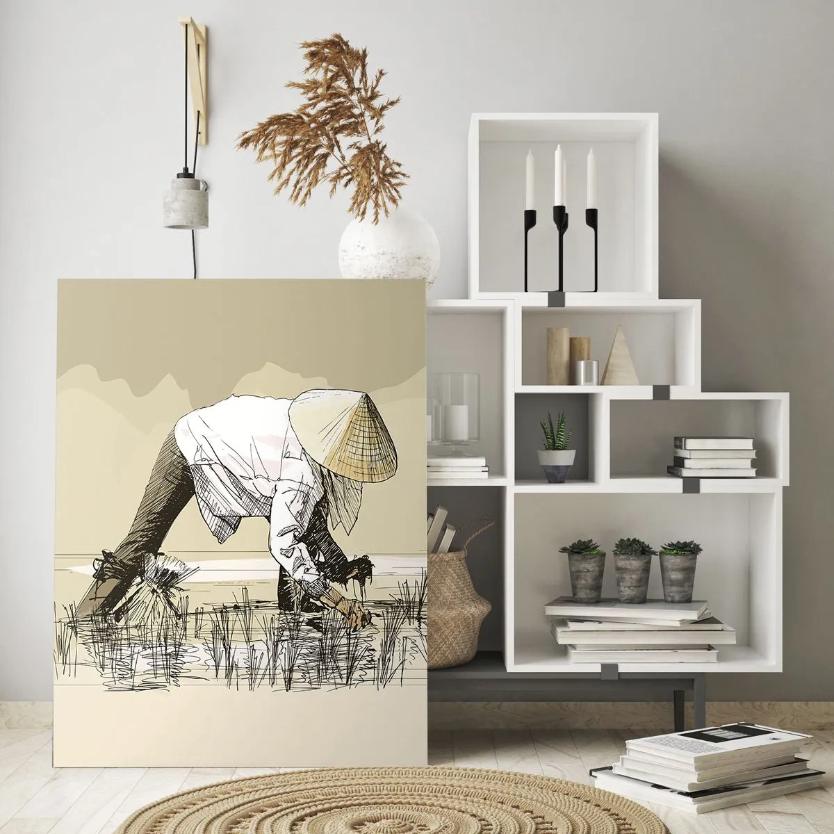 Obraz na skle - Úspešný zber - 80x120 cm