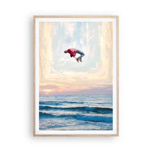 Plagát v ráme zo svetlého duba - Do inej dimenzie - 70x100 cm