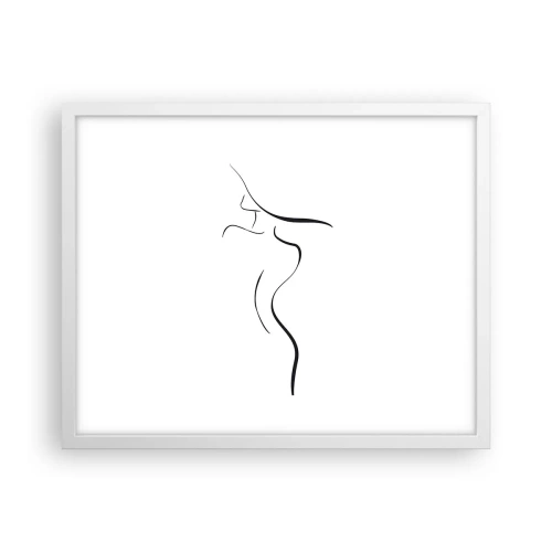 Plagát v bielom ráme - Nepolapiteľná ako vlna - 50x40 cm