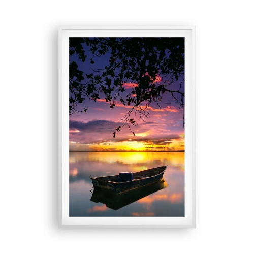 Plagát v bielom ráme - „Zdá sa, že visíš uprostred neba…“ - 61x91 cm