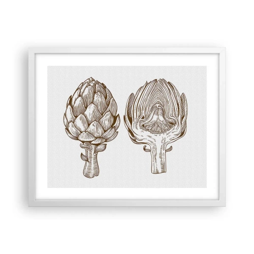 Plagát v bielom ráme - Hodiny anatómie - 50x40 cm