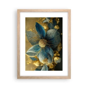 Plagát v ráme zo svetlého duba - Rozkvitnúť zlatom - 30x40 cm