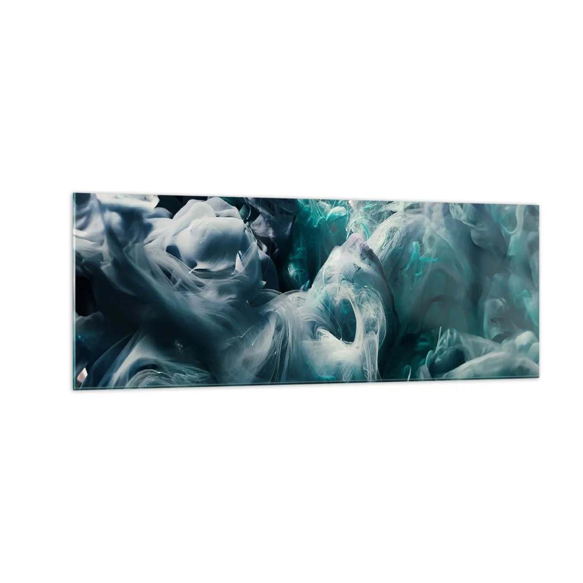 Obraz na skle - Pohyb farby - 140x50 cm