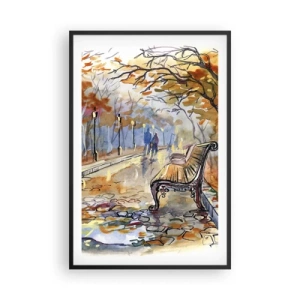 Plagát v čiernom ráme - Spoločne putovať jeseňou - 61x91 cm