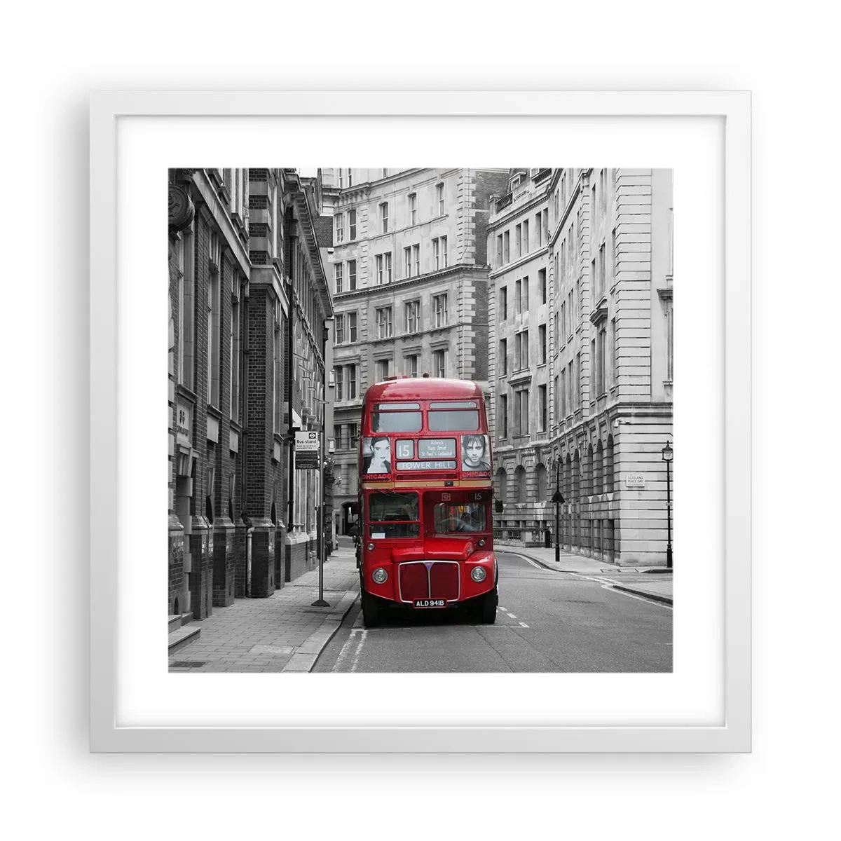 Plagát v bielom ráme - Všednosť nemusí byť šedá - 40x40 cm