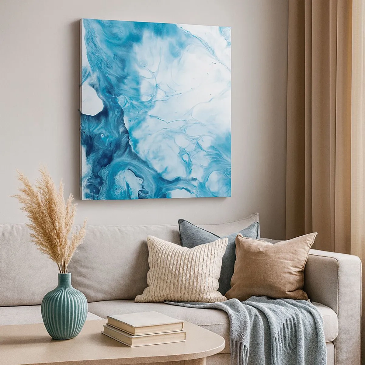 Obraz na plátne - Modrý koncert - 30x30 cm