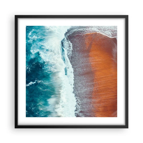 Plagát v čiernom ráme - Dotyk oceánu - 50x50 cm