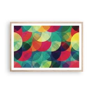 Plagát v ráme zo svetlého duba - Vstúpiť do dúhy - 91x61 cm