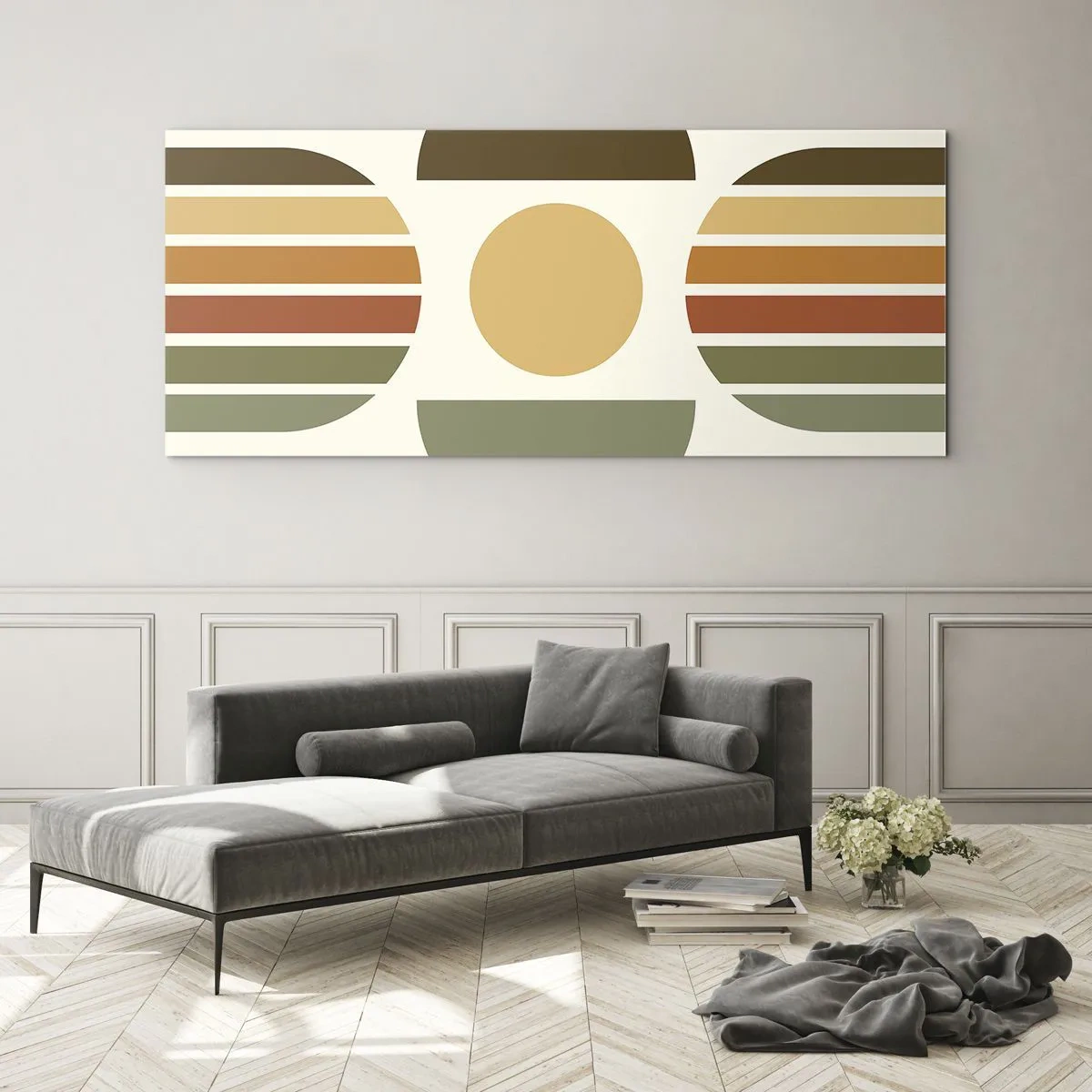 Obraz na skle - Vo farbách zeme - 140x50 cm