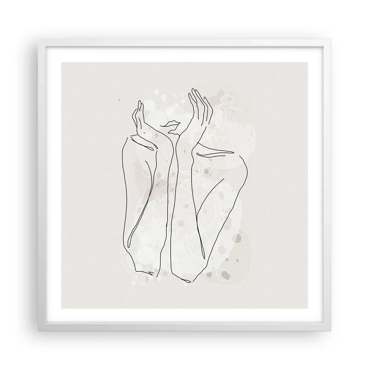 Plagát v bielom ráme - Zasnený okamih - 60x60 cm