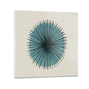 Obraz na skle - Žiariaca modrá - 40x40 cm