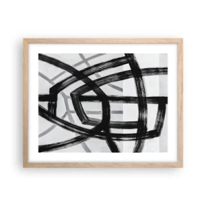 Plagát v ráme zo svetlého duba - Hĺbka - 50x40 cm