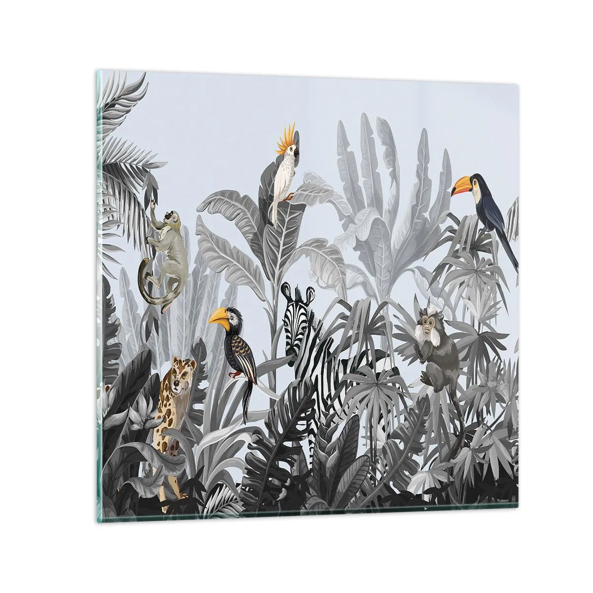 Obraz na skle - Africká rozprávka - 30x30 cm