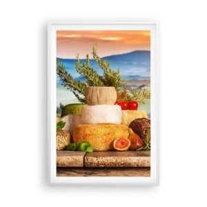 Plagát v bielom ráme - Talianska radosť zo života - 61x91 cm