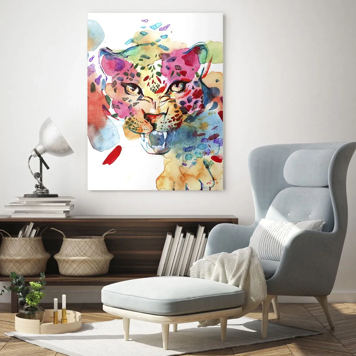 Obraz na skle - Kráska a zviera - 80x120 cm