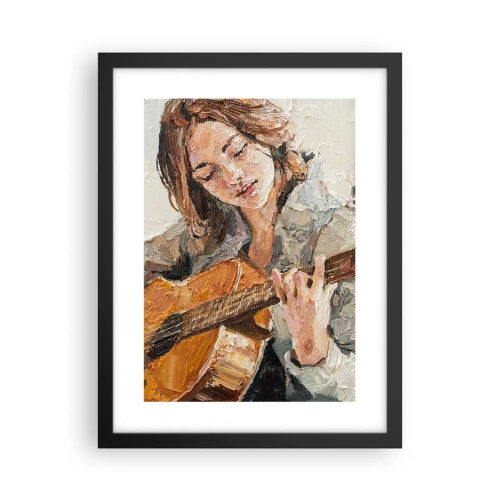 Plagát v čiernom ráme - Koncert pre gitaru a dievčenské srdce - 30x40 cm