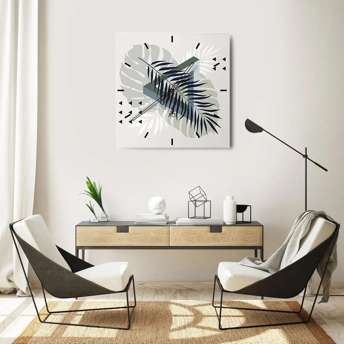 Nástenné hodiny - Príroda a geometria – dva poriadky? - 30x30 cm