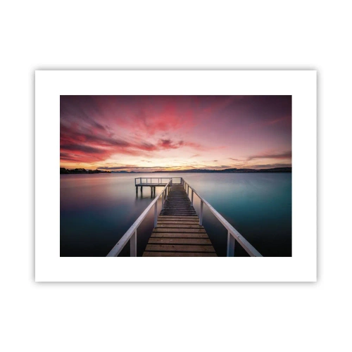 Plagát - Jemný plameň večera - 40x30 cm