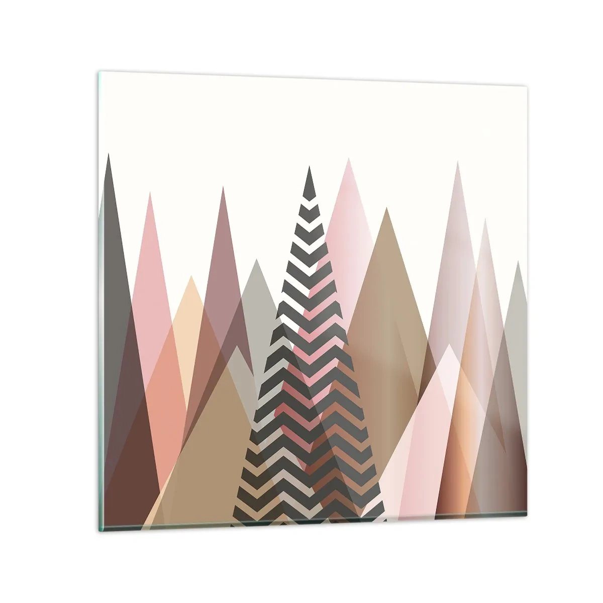 Obraz na skle - Pyramidálny pohľad - 50x50 cm