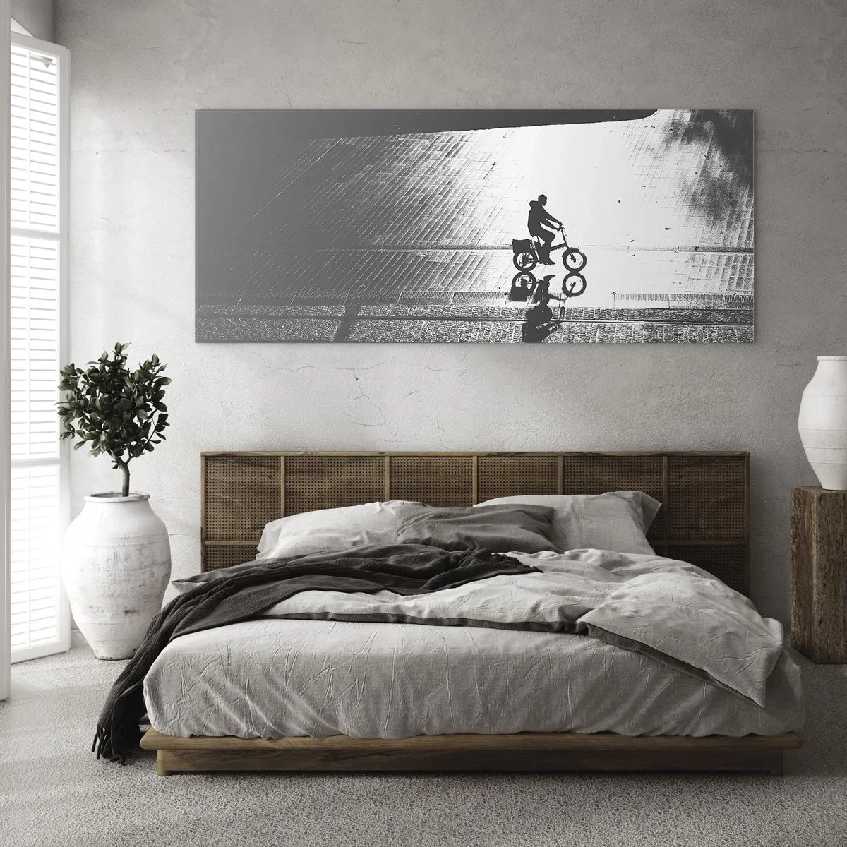 Obraz na skle - Dopredu, cez mesto - 120x50 cm