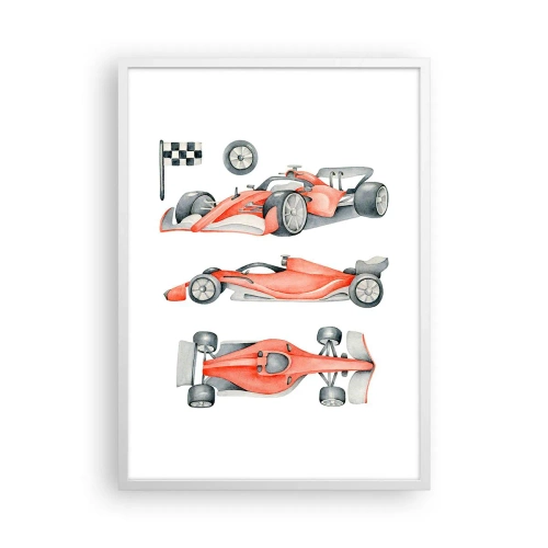 Plagát v bielom ráme - Dobehnúť sen - 50x70 cm