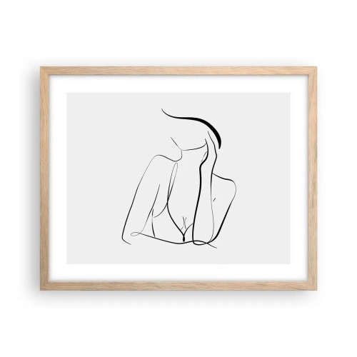 Plagát v ráme zo svetlého duba - Na vlne snov - 50x40 cm