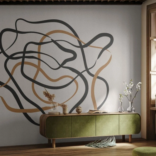 Fototapeta Standard Eco - Všetko sa pokrútilo - Boho, Abstrakcia, Čiary - 500x350 cm