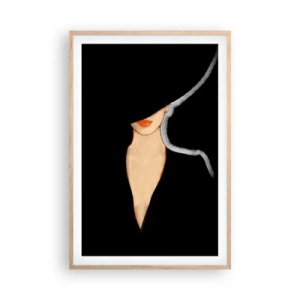 Plagát v ráme zo svetlého duba - Elegancia a štýl - 61x91 cm