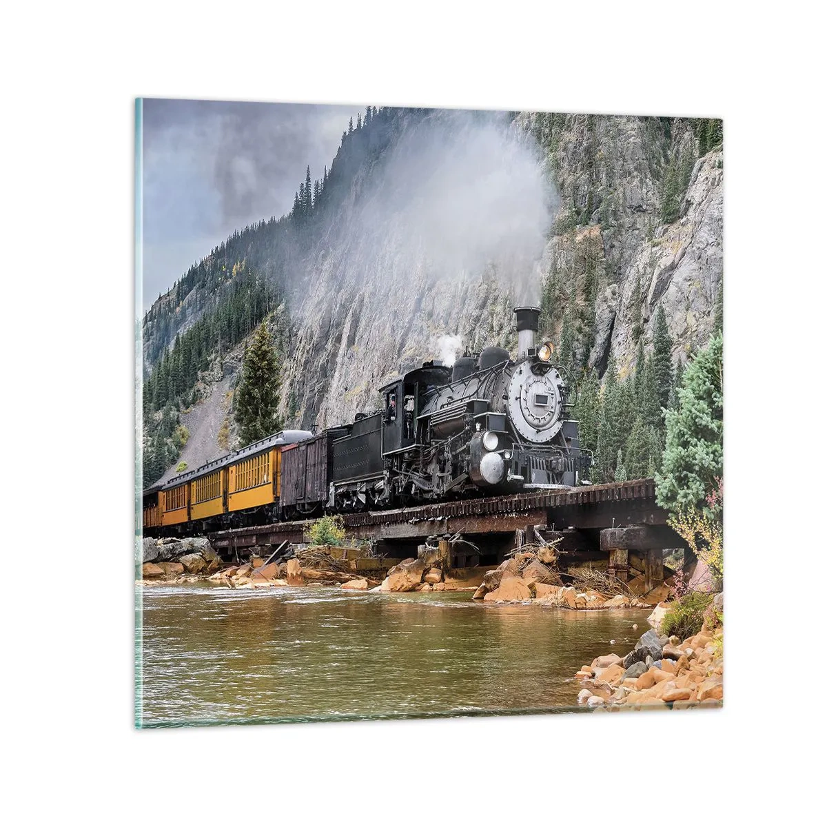 Obraz na skle - A kam to? Kam? - 30x30 cm