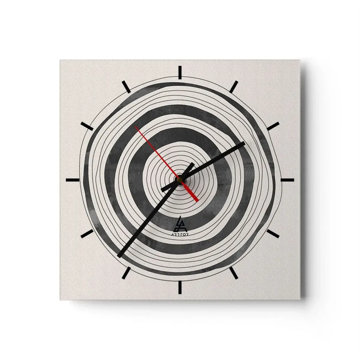 Nástenné hodiny - Dôležité je to, čo je uprostred - 40x40 cm