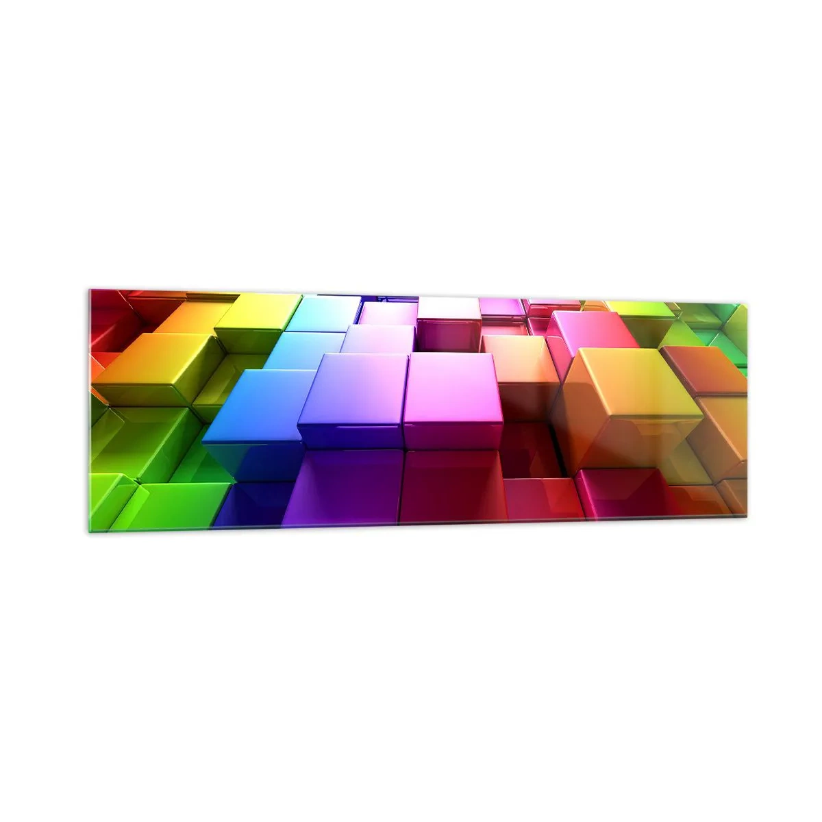 Obraz na skle - Op-artové spoločne v tíme - 160x50 cm