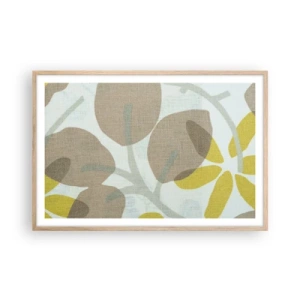 Plagát v ráme zo svetlého duba - Kompozícia v plnom slnku - 91x61 cm