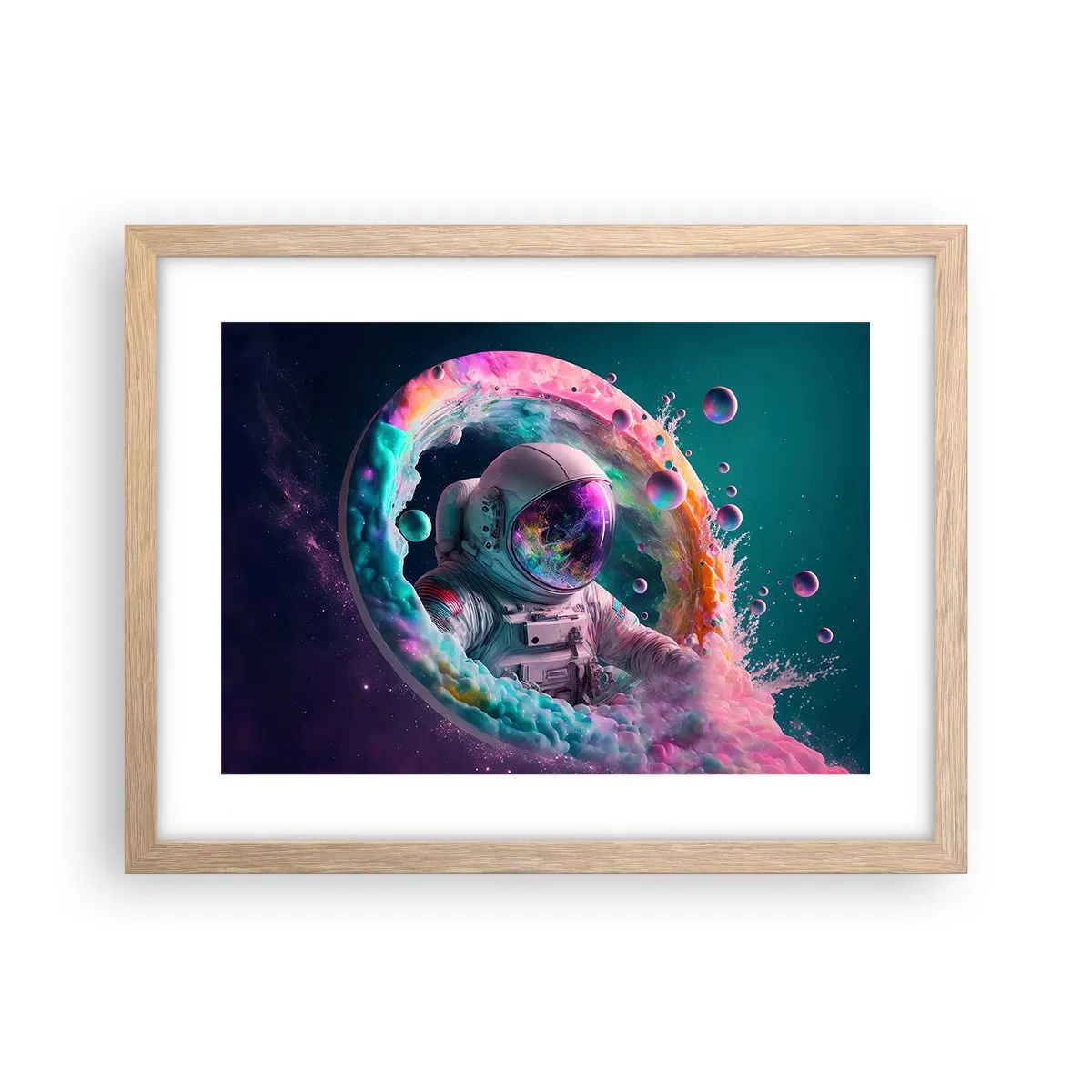 Plagát v ráme zo svetlého duba - Hviezdna brána - 40x30 cm