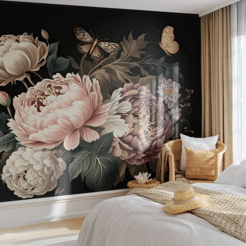 Fototapeta Premium Sand - V barokovom štýle - Botanika, Kvety, Shabby Chic - 150x105 cm