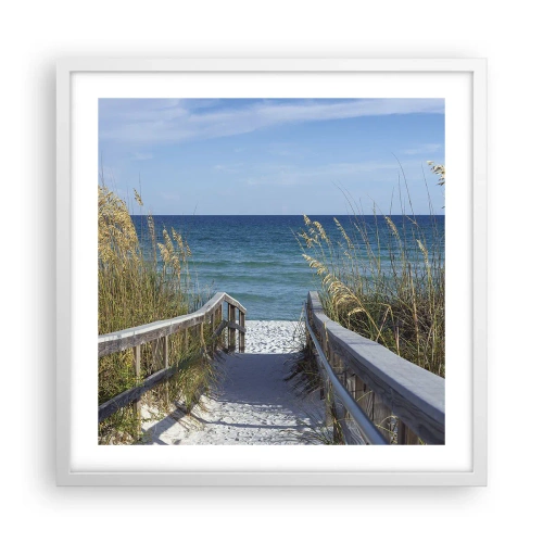 Plagát v bielom ráme - Na slnku, vo vetre - 50x50 cm