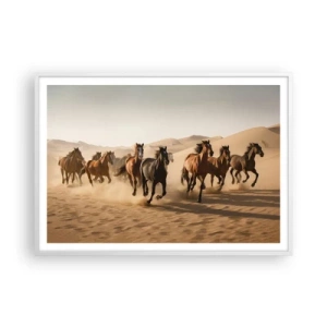 Plagát v bielom ráme - Voľné ako vietor - 100x70 cm