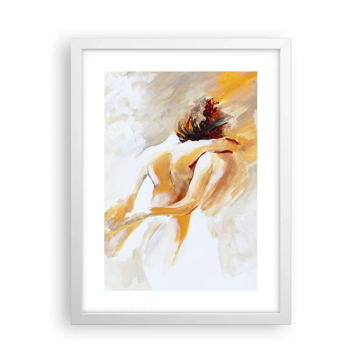 Plagát v bielom ráme - Blízkosť v nebi - 30x40 cm