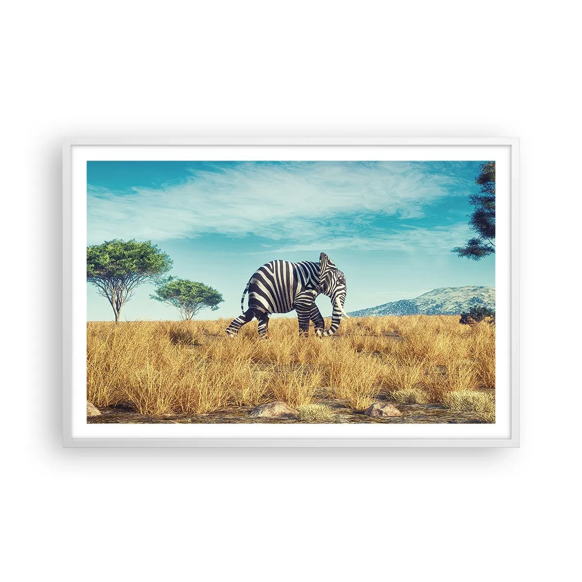 Plagát v bielom ráme - Šedá už nie je v móde - 91x61 cm