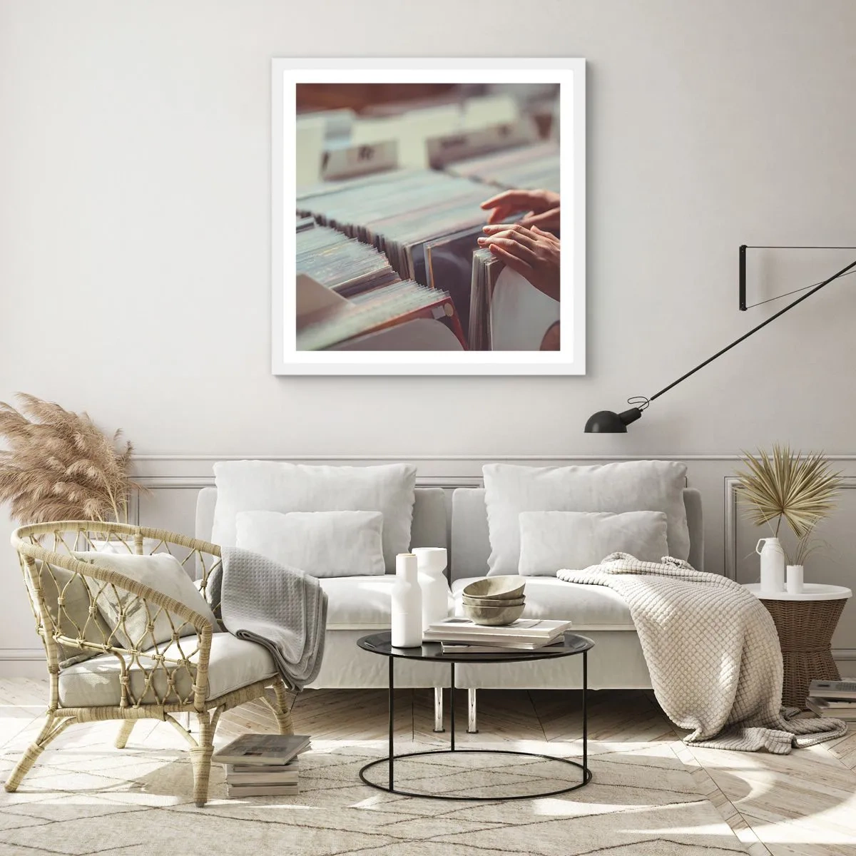 Plagát v bielom ráme - Hľadanie emócií - 40x40 cm