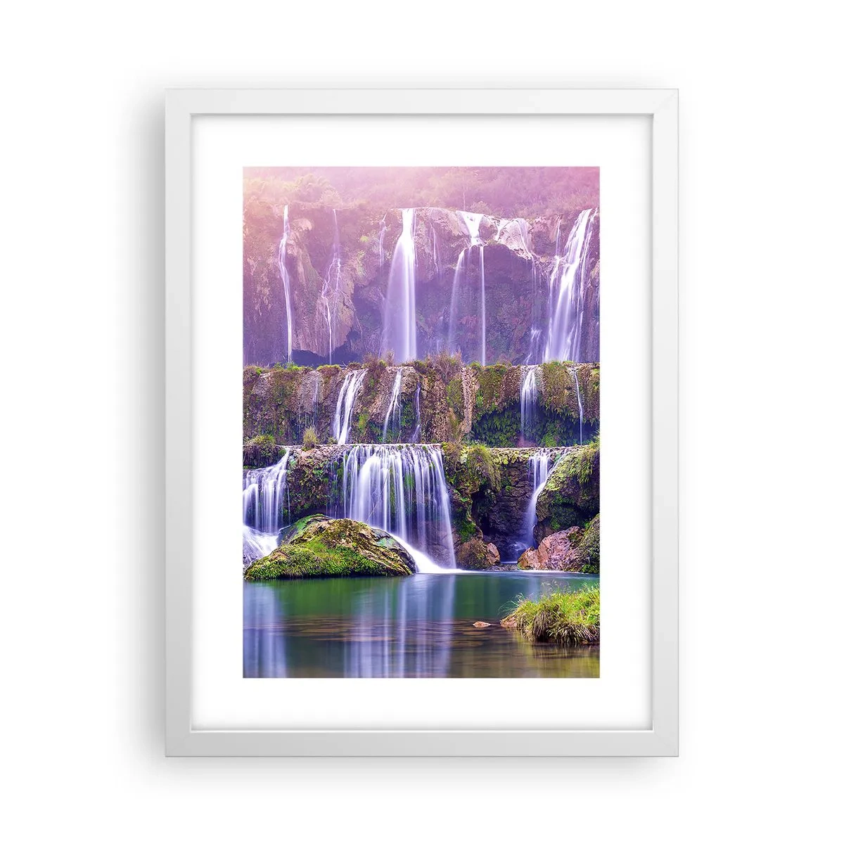 Plagát v bielom ráme - Schody do neba - 30x40 cm