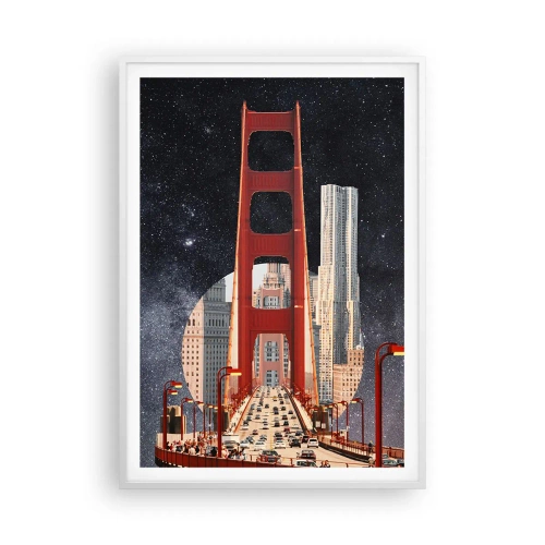 Plagát v bielom ráme - Vždy v centre - 70x100 cm